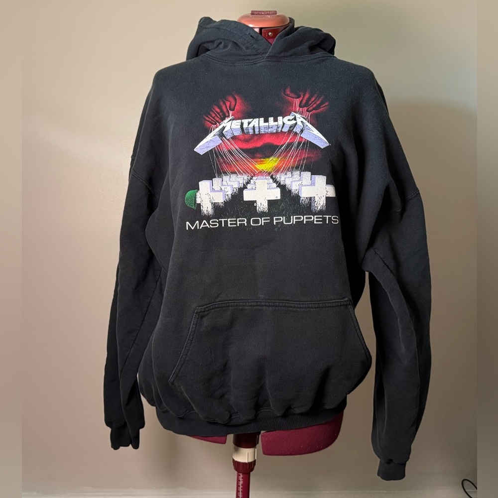 RARE 1997 Vintage Metallica Master Of Puppets Hoodie dual sided metal band y2k